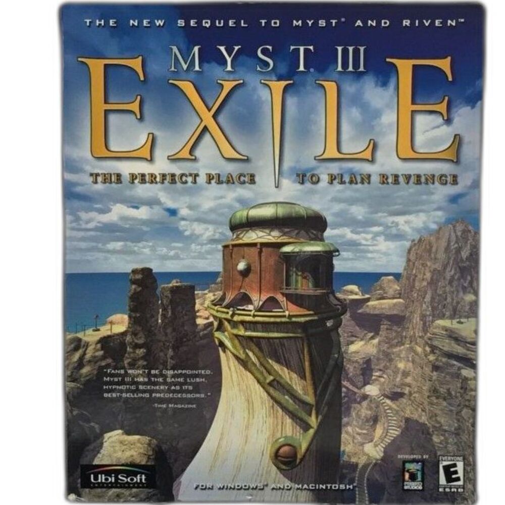 Myst III Exile PC Mac Game Vintage 2001 Ubisoft 4 Disc Box Set